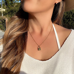 Initial Padlock Necklace - LAST CHANCE!