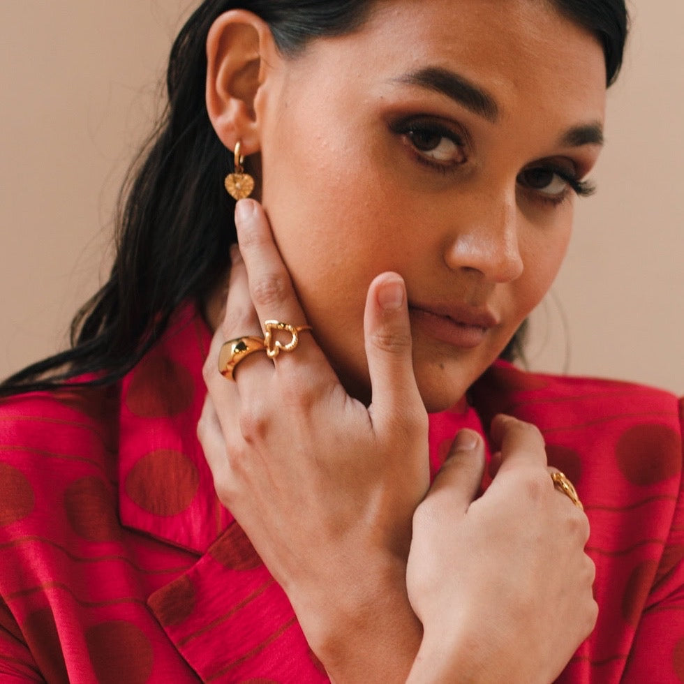 Hammered Heart Ring =- LAST CHANCE!