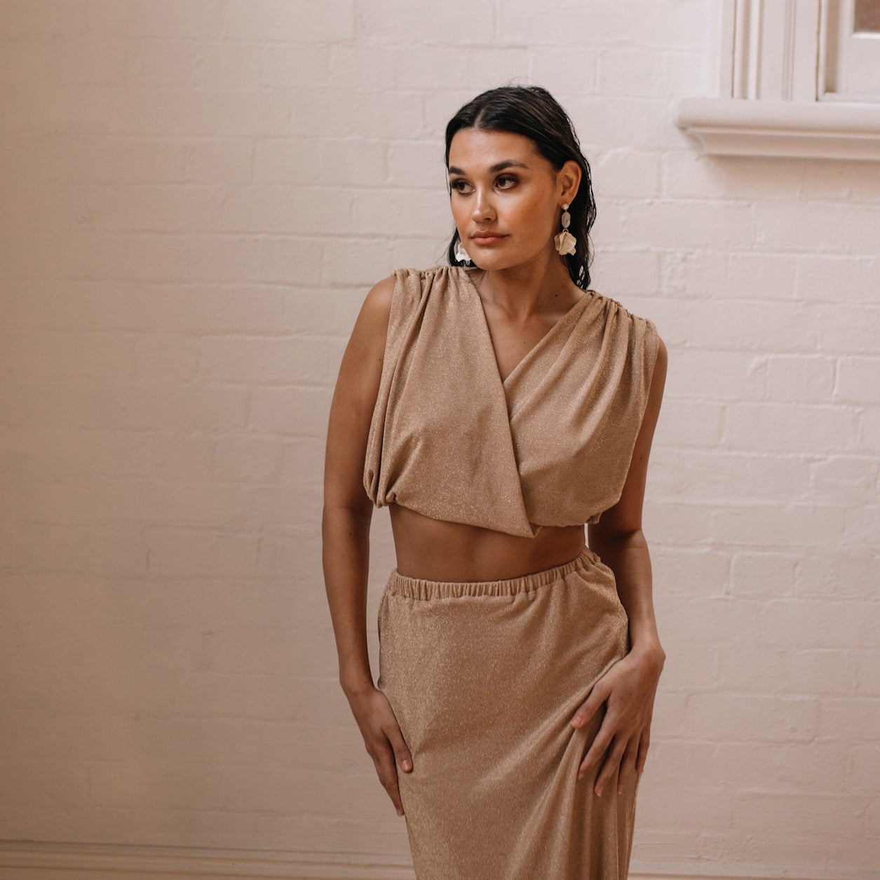 Vanilla Cream Petal Drop Earrings -  LAST CHANCE!