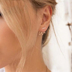 Flower Back Ear Jacket Earrings - LAST CHANCE!