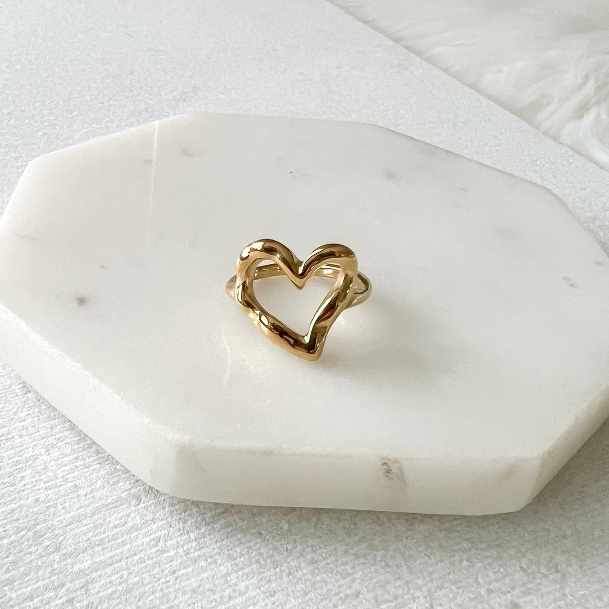 Hammered Heart Ring =- LAST CHANCE!