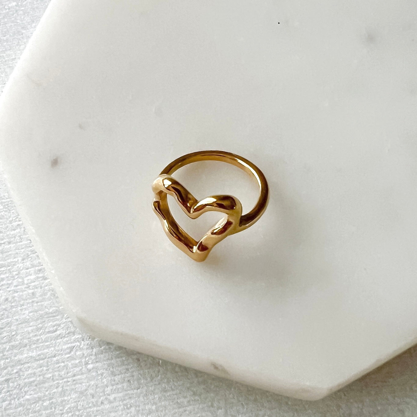 Hammered Heart Ring =- LAST CHANCE!