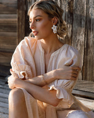 Hibiscus Flower Drop Earrings - LAST CHANCE!