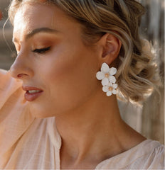 Hibiscus Flower Drop Earrings - LAST CHANCE!