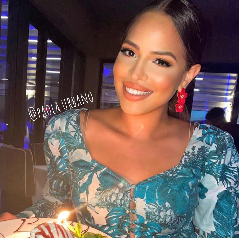 Hibiscus Flower Drop Earrings - LAST CHANCE!