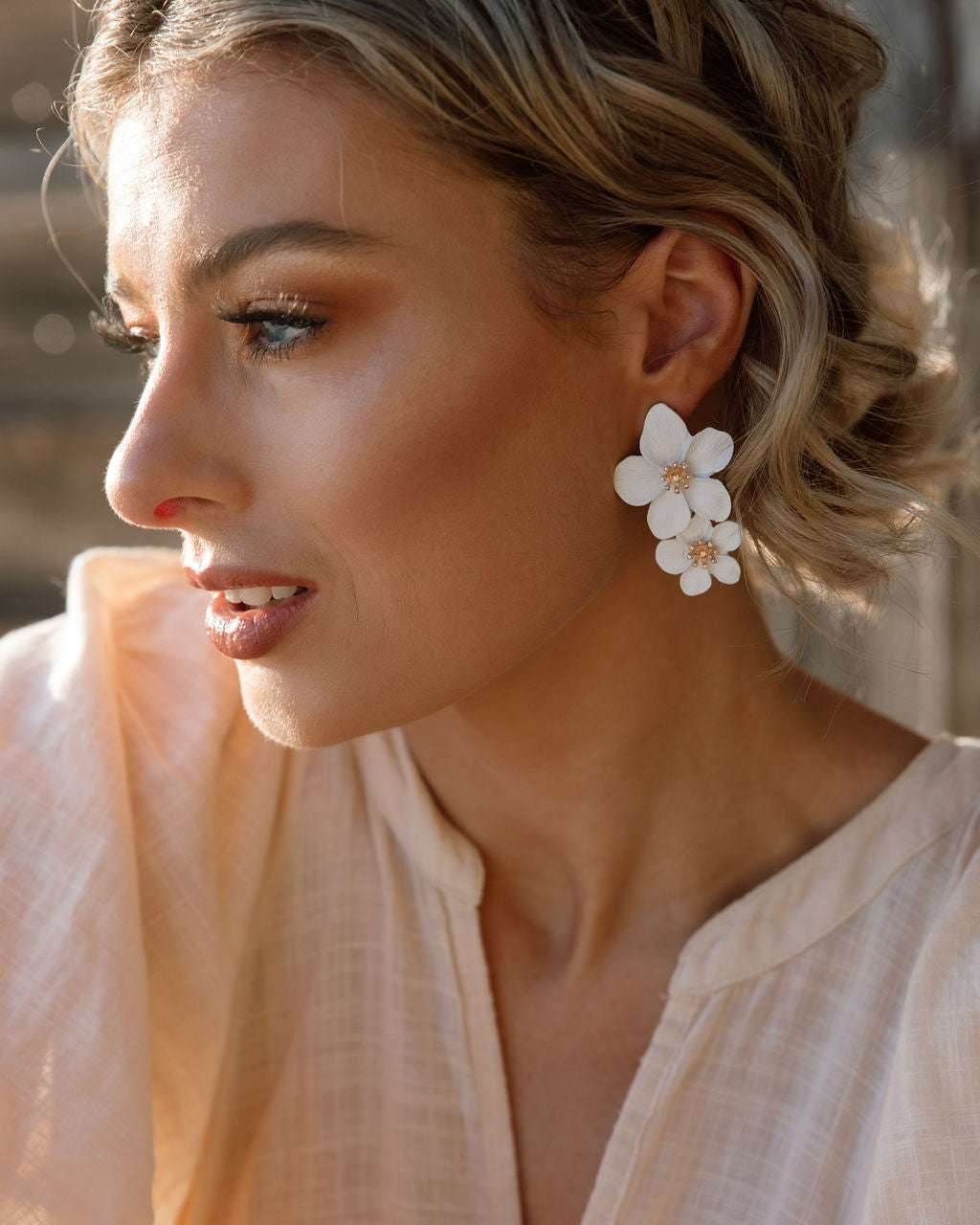 Hibiscus Flower Drop Earrings - LAST CHANCE!