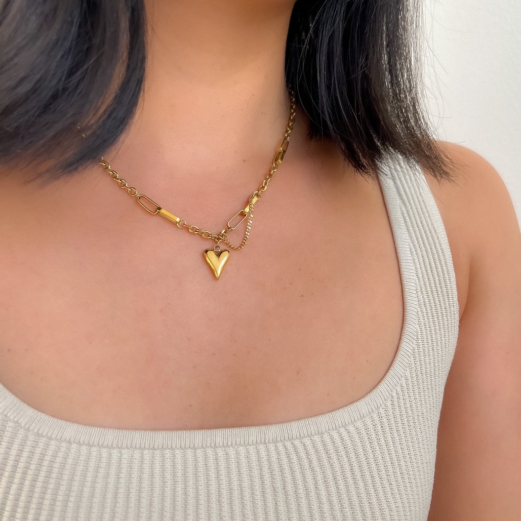 Chained Heart Necklace - LAST CHANCE!