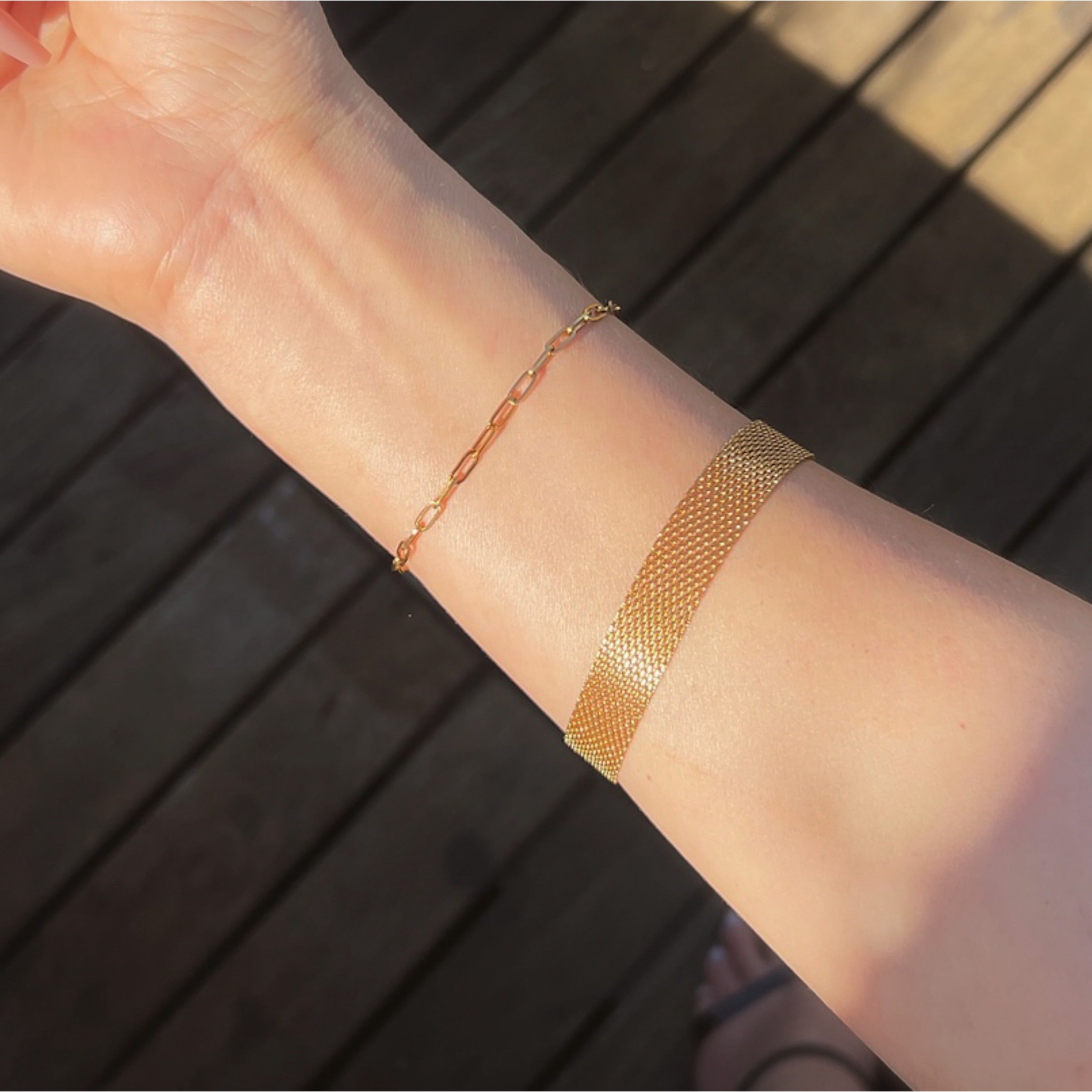 Stacked Stainless Chain Bracelets - 4 Styles