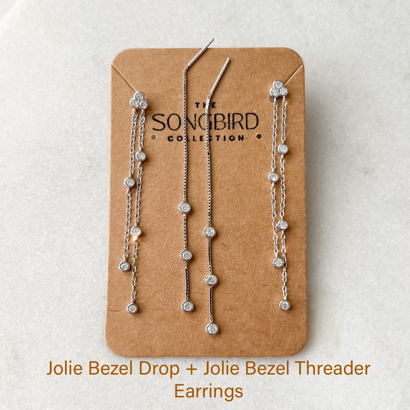 Jolie Bezel Drop Earrings - LAST CHANCE!