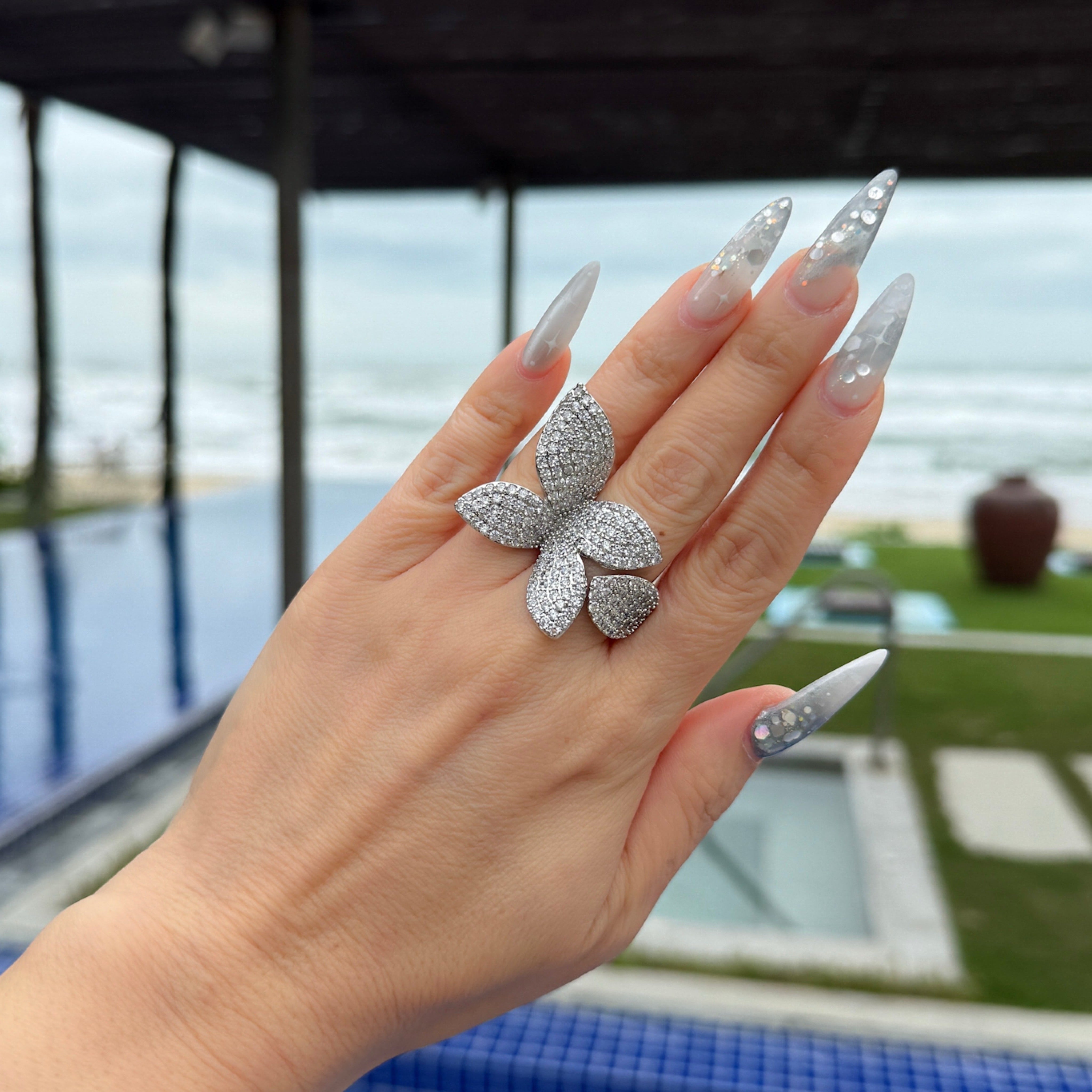 Seraphine Petals Statement Ring