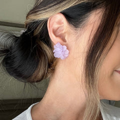 Zinnia Flower Earrings - LAST CHANCE!