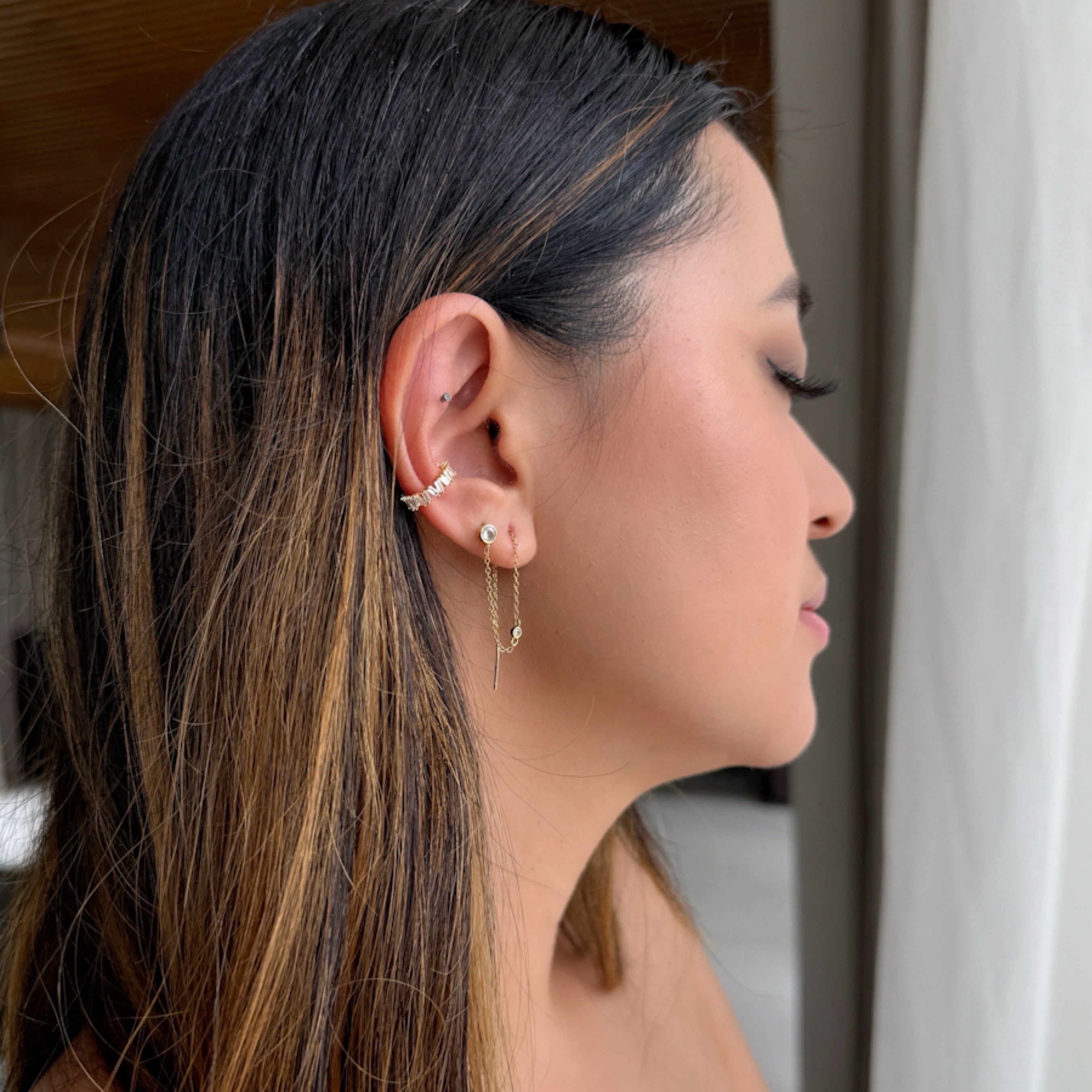 Ari Chain Link Threader Earring