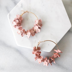 Anielle Flower Hoops Earrings