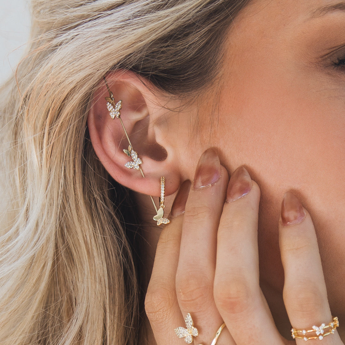 Mariposa Butterfly Ear Hook / Ear Cuff - 2 Styles