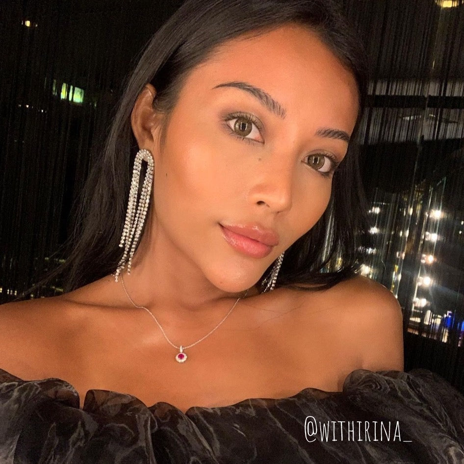 Rana Rhinestone Duster Earrings - LAST CHANCE!