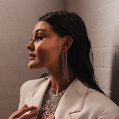 Rana Rhinestone Duster Earrings - LAST CHANCE!