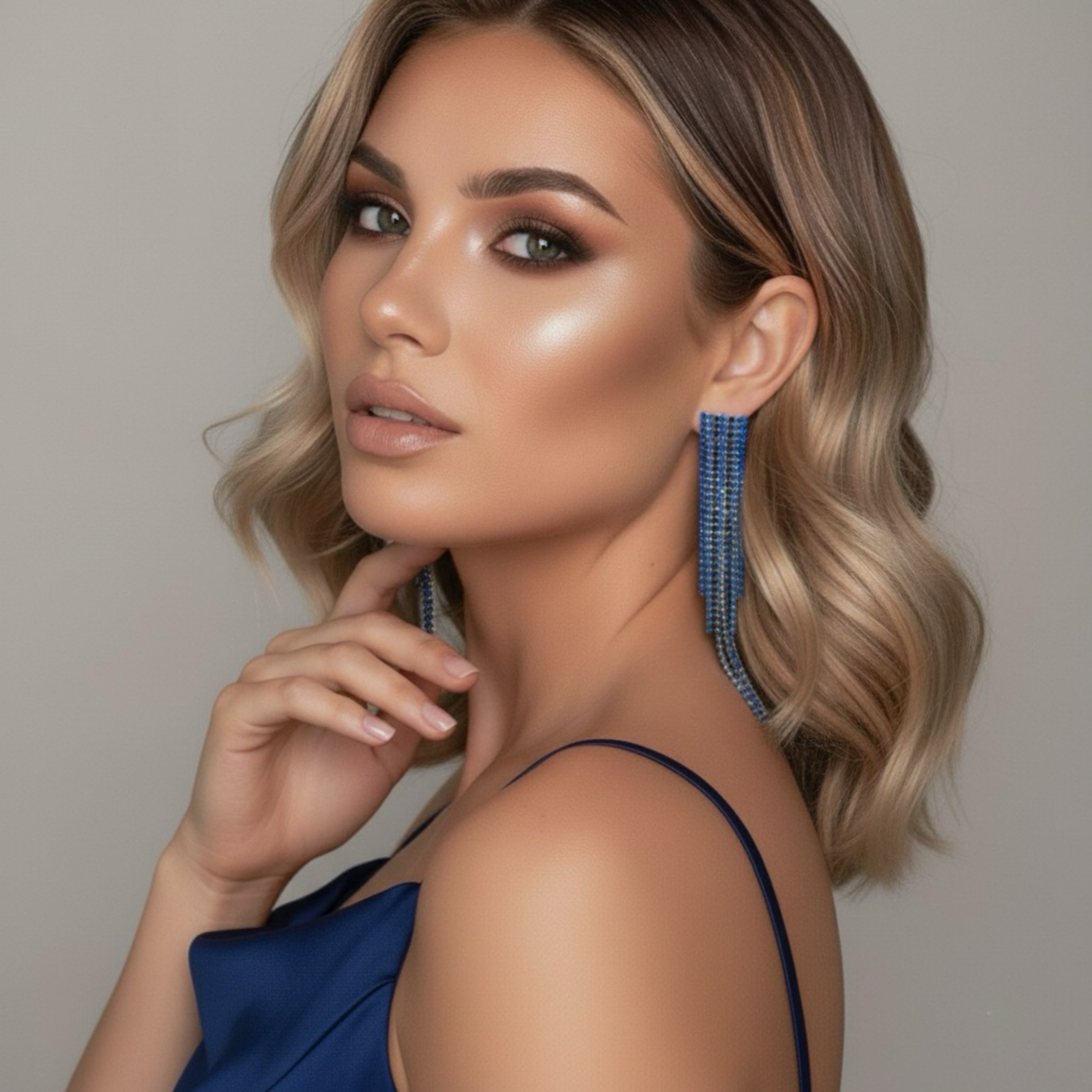 Reina Rhinestone Duster Earrings - LAST CHANCE!