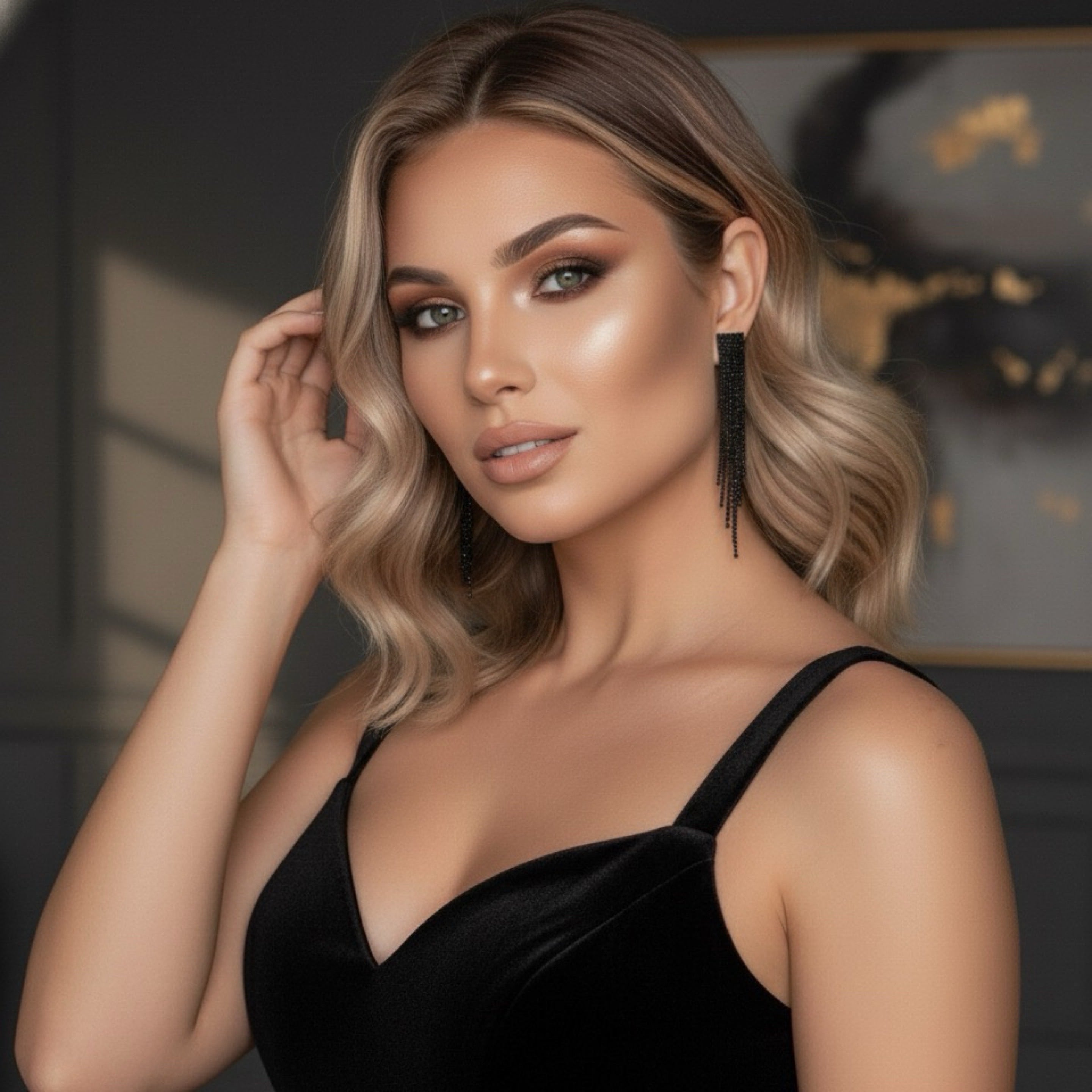 Reina Rhinestone Duster Earrings - LAST CHANCE!