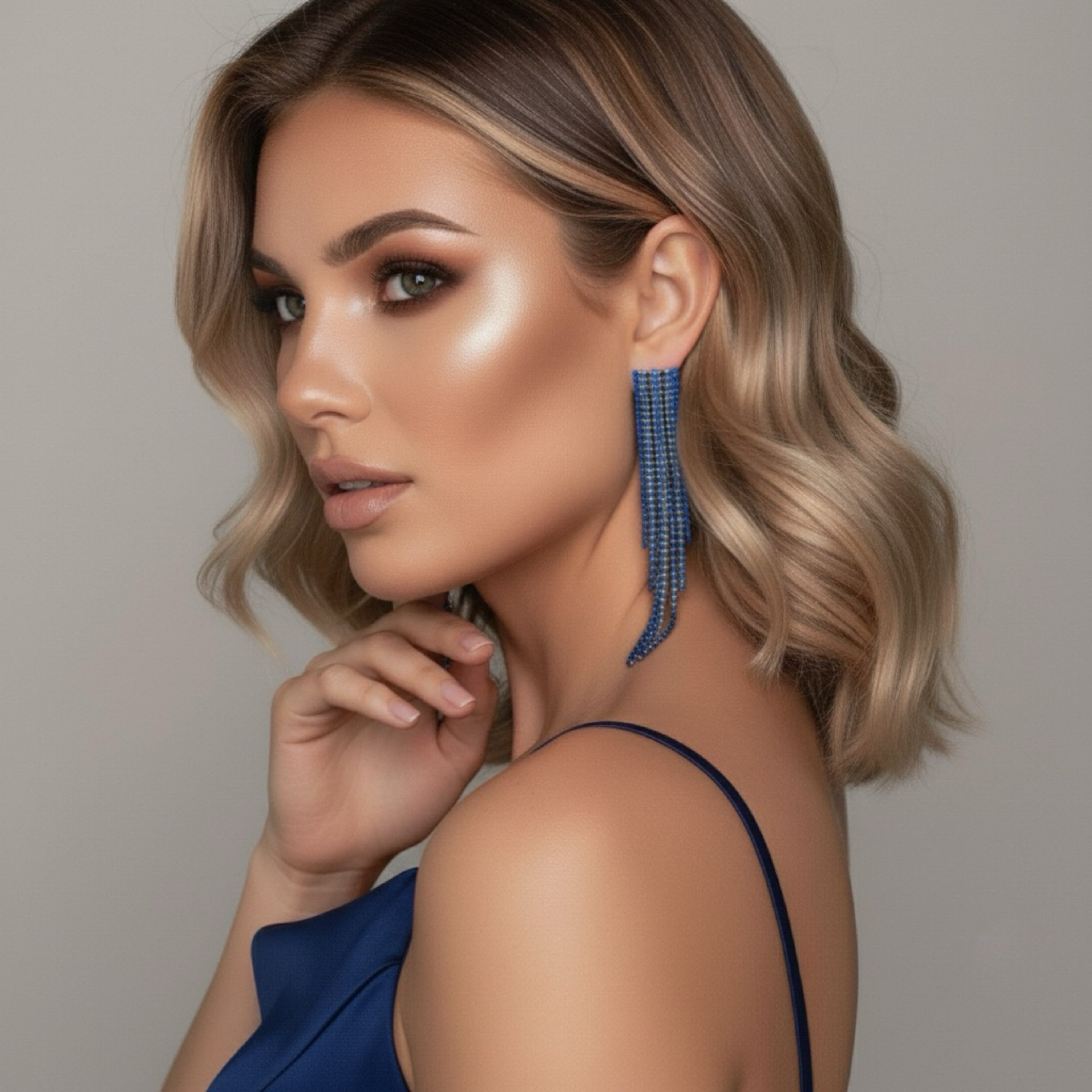 Reina Rhinestone Duster Earrings - LAST CHANCE!