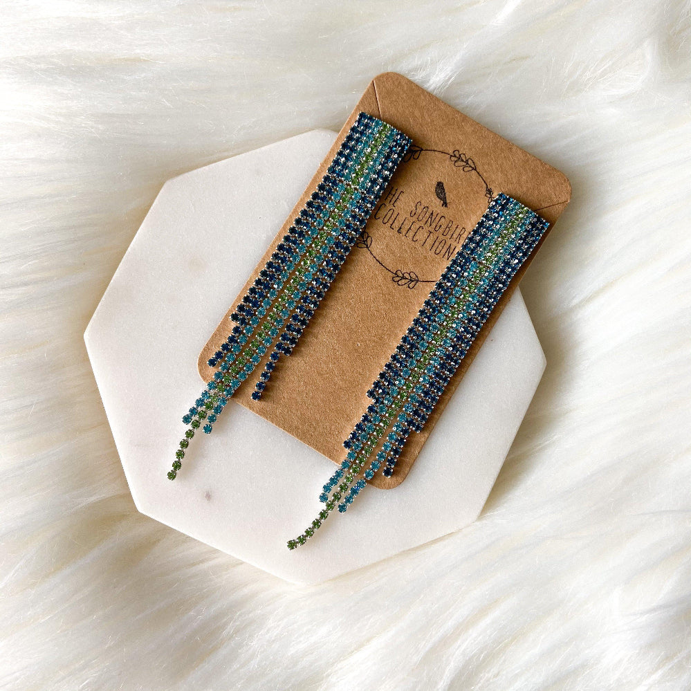 Reina Rhinestone Duster Earrings - LAST CHANCE!