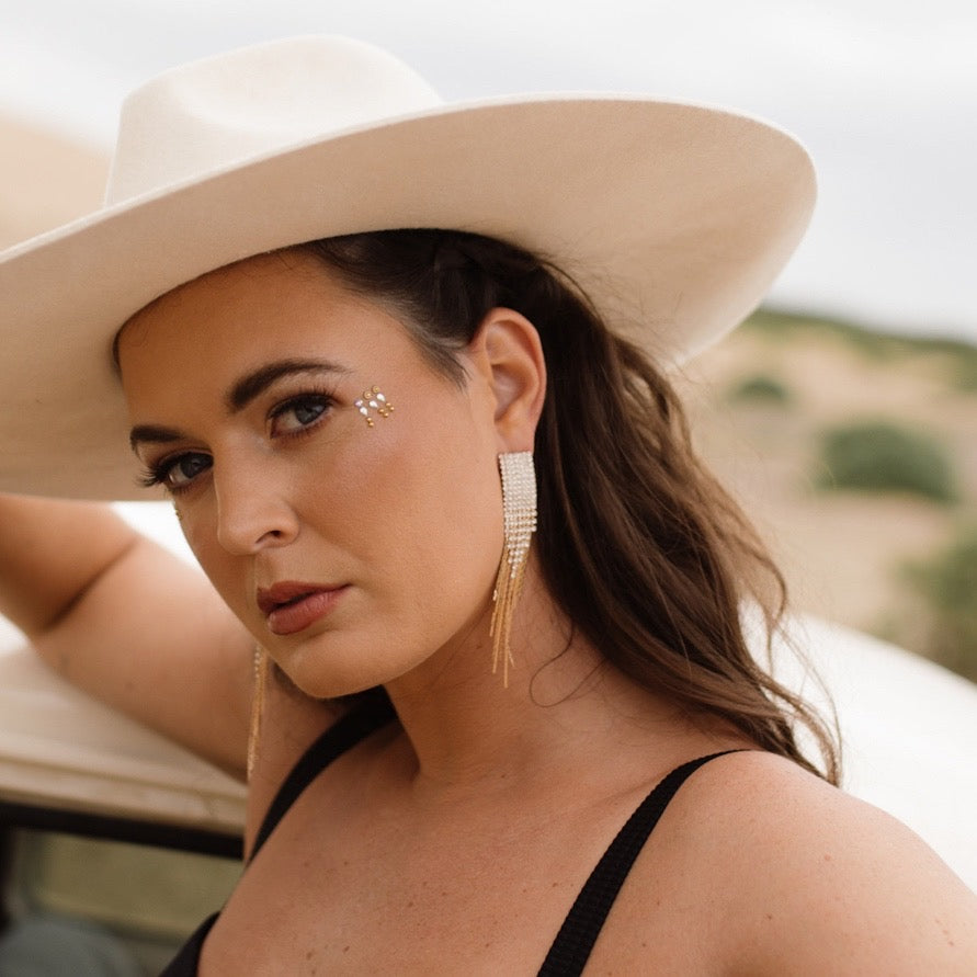 Reina Rhinestone Duster Earrings - LAST CHANCE!