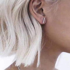 Simple Line Stud Earrings - LAST CHANCE!