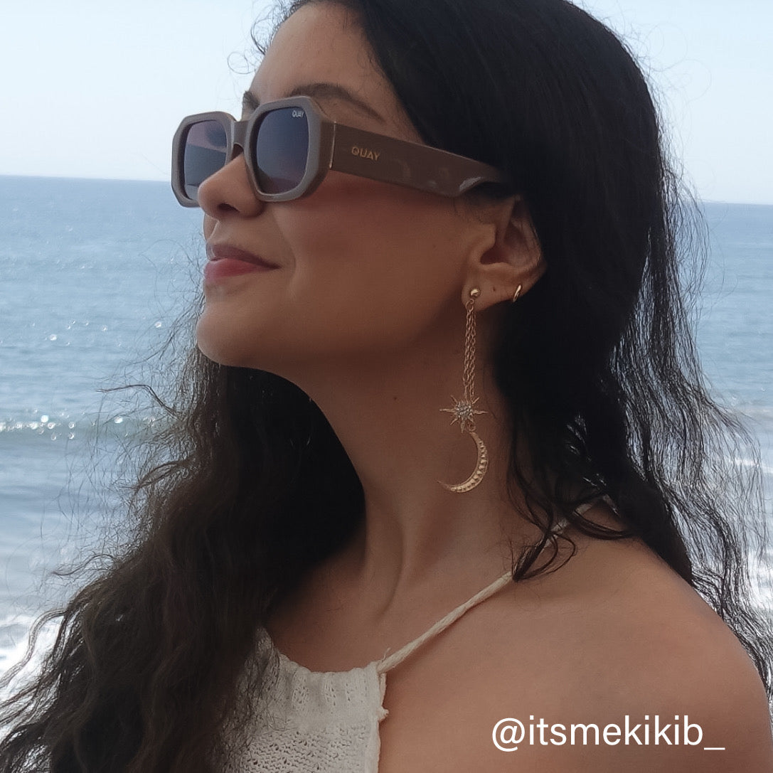 Sun & Moon Ear Jacket Earrings - LAST CHANCE