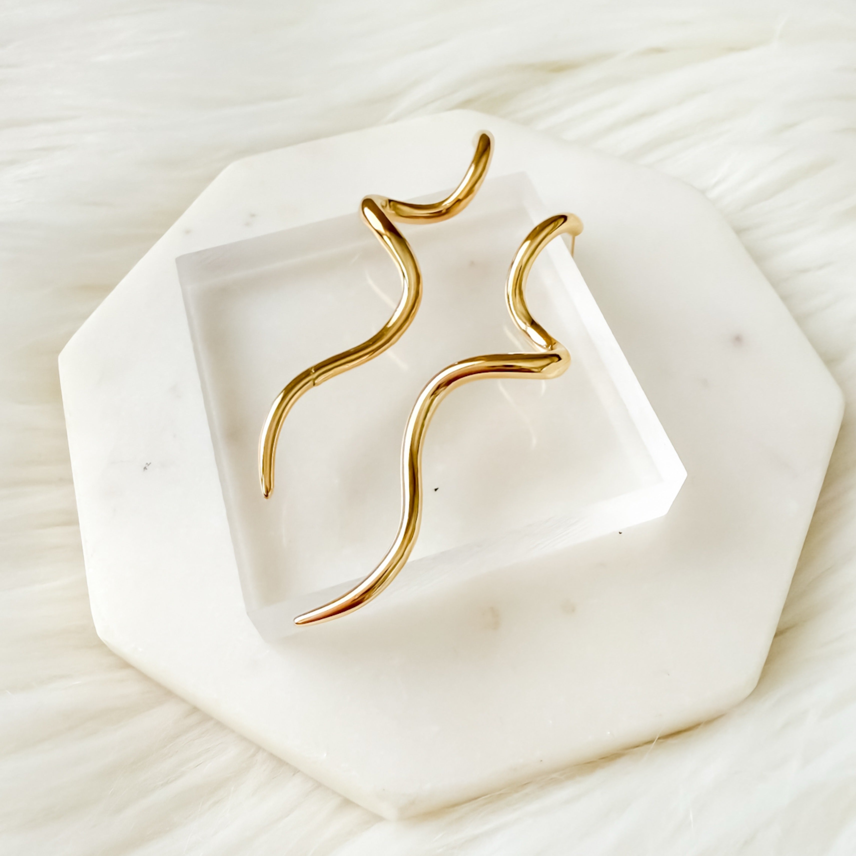 The Curve Drop Earrings