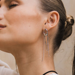 The Silhouette Draped Chain Earrings
