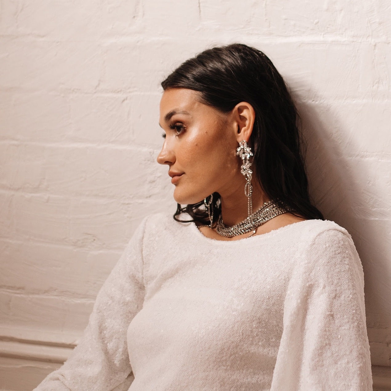 Zoe Rhinestone Strands Necklace