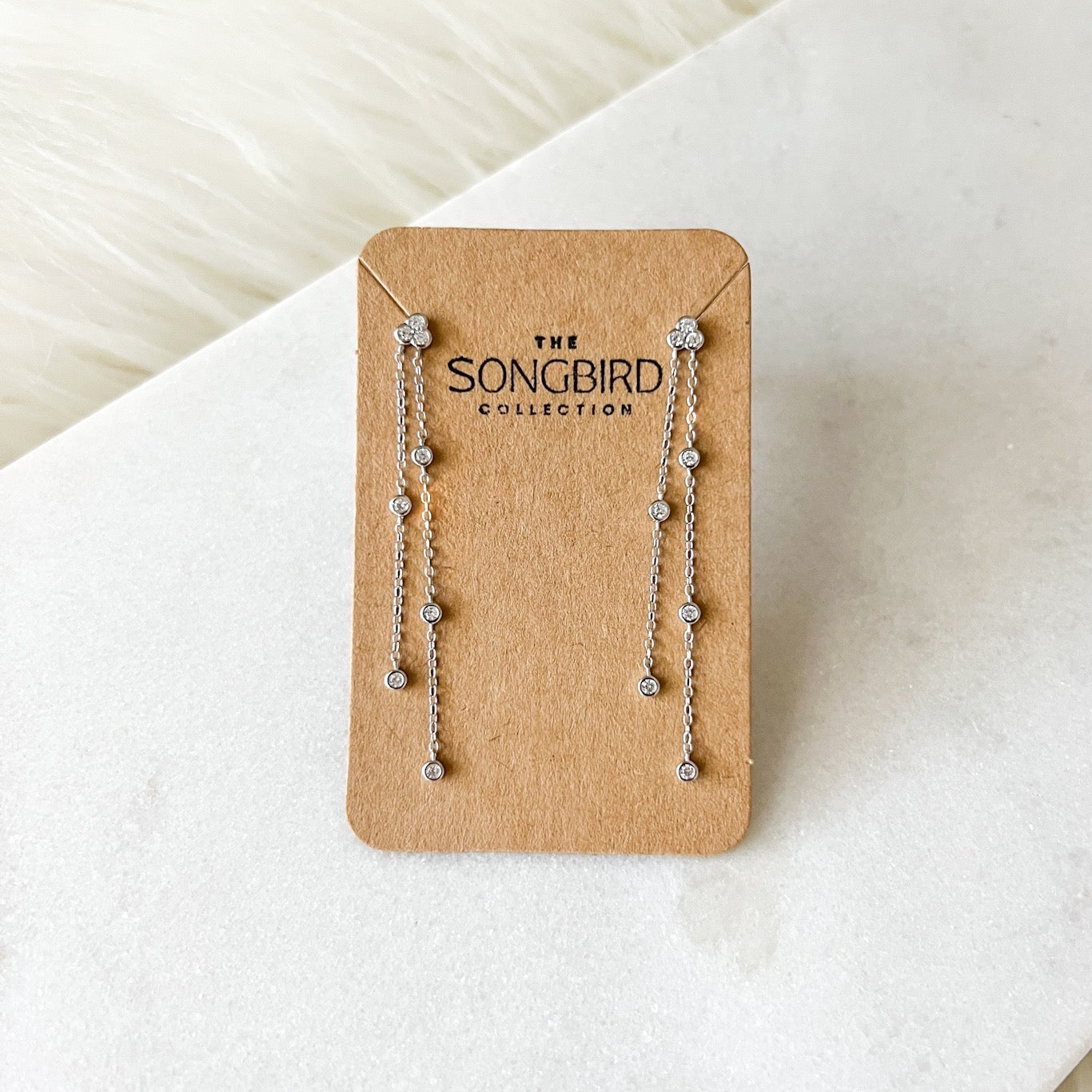 Jolie Bezel Drop Earrings - LAST CHANCE!