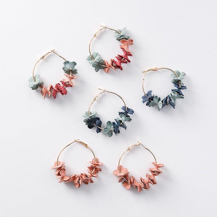Anielle Flower Hoops Earrings