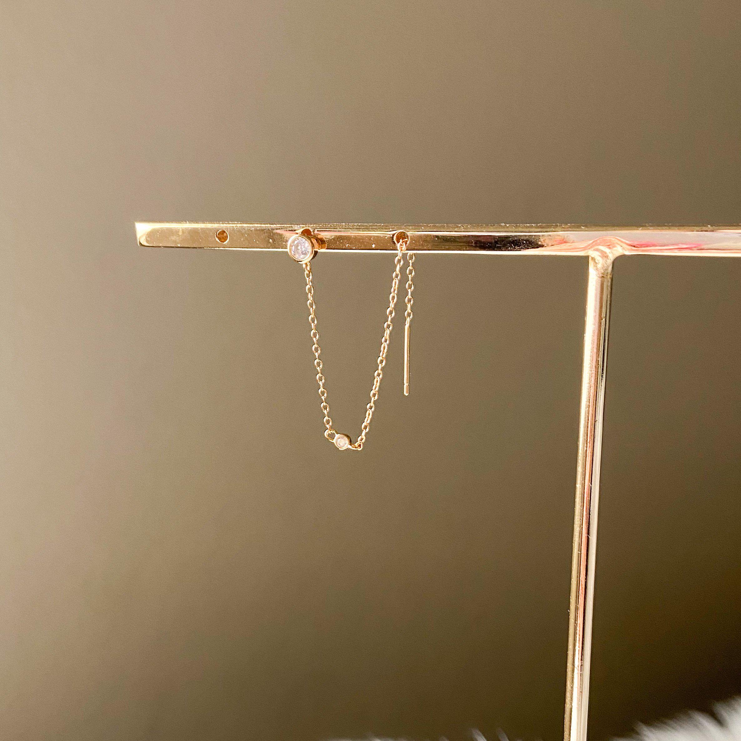 Ari Chain Link Threader Earring