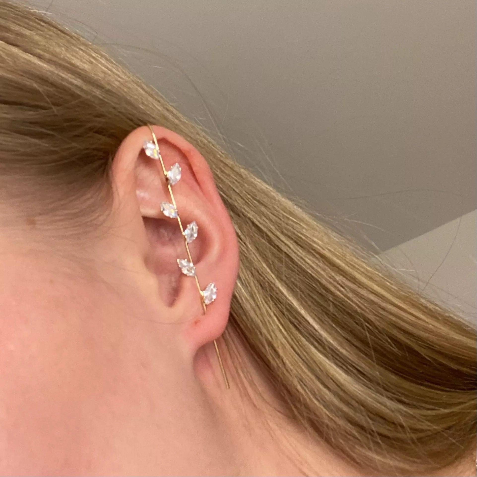 Azalea Leaves Ear Hook / Ear Cuff - LAST CHANCE!