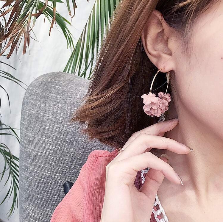 Anielle Flower Hoops Earrings