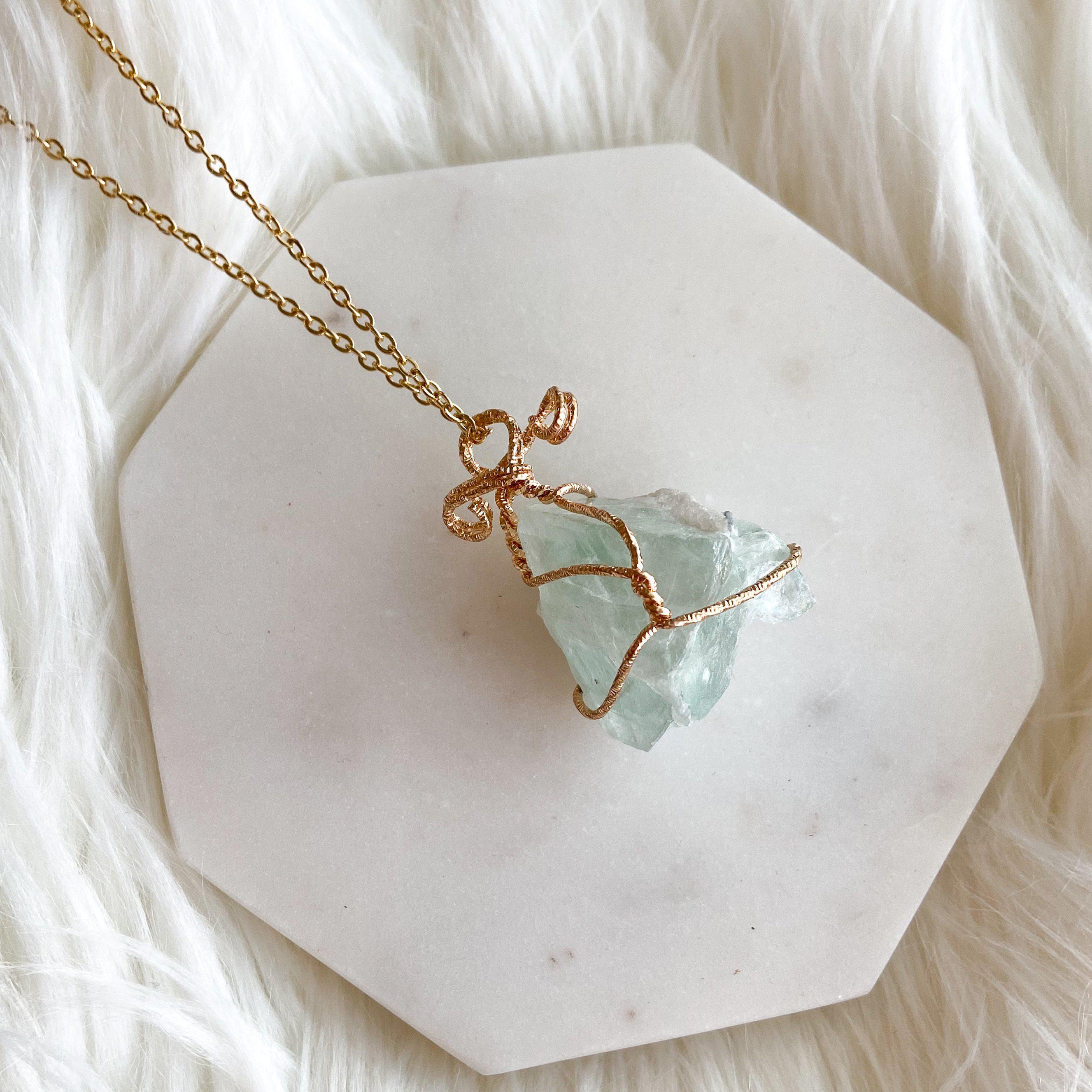 Raw Stone Crystal Necklace - LAST CHANCE/FINAL SALE