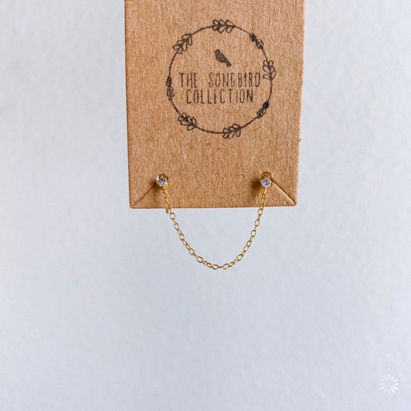 Billie Chain Link Studs - 925 Sterling Silver