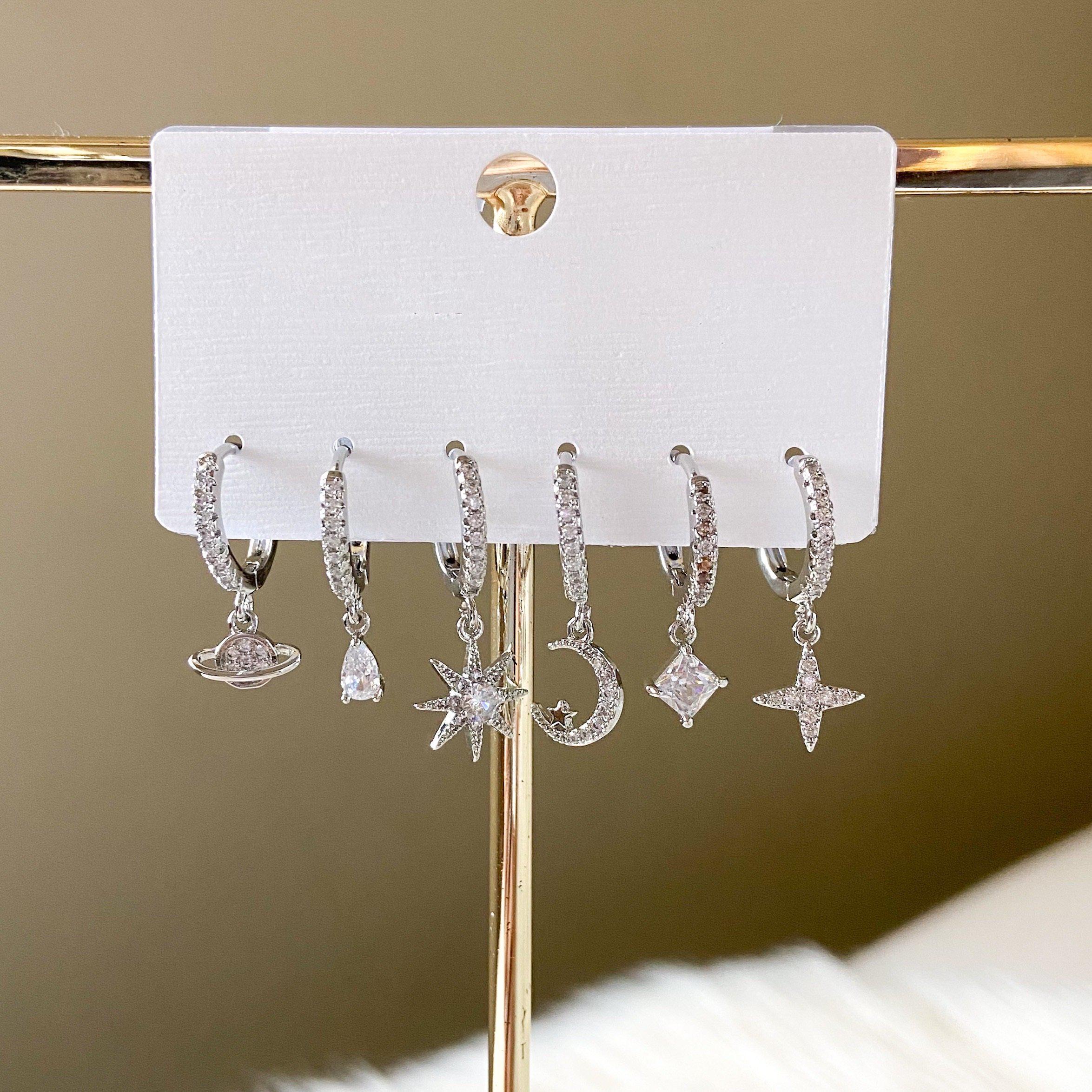 6 Piece Galaxy Huggies Earring Set - LAST CHANCE!