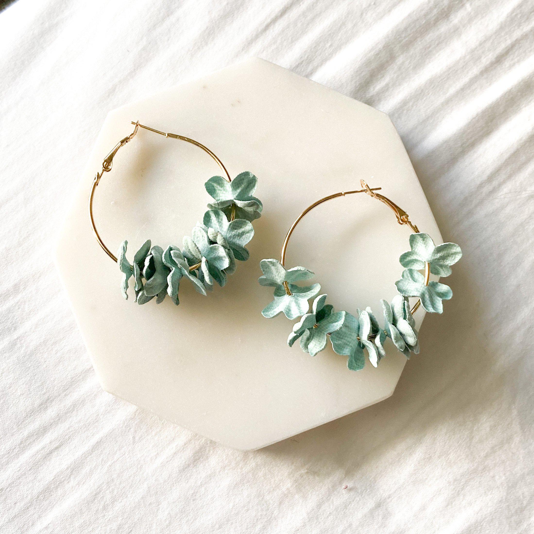 Anielle Flower Hoops Earrings