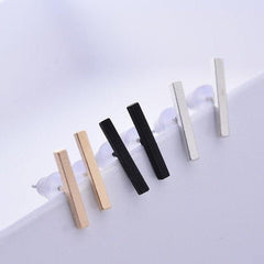 Simple Line Stud Earrings - LAST CHANCE!