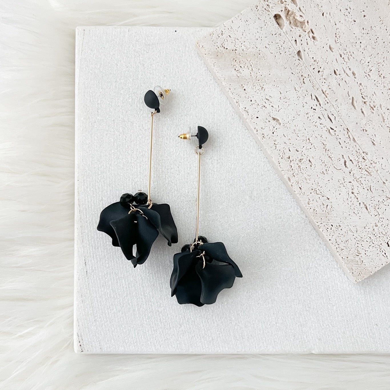 Vanilla Cream Petal Drop Earrings -  LAST CHANCE!