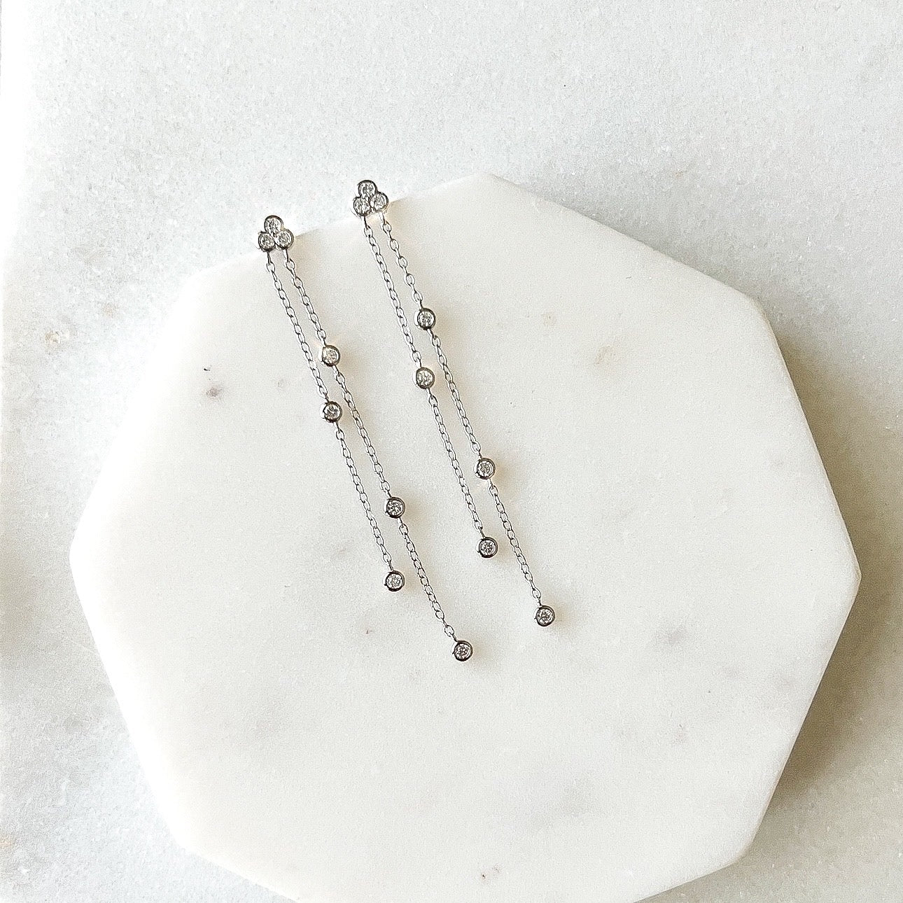 Jolie Bezel Drop Earrings - LAST CHANCE!