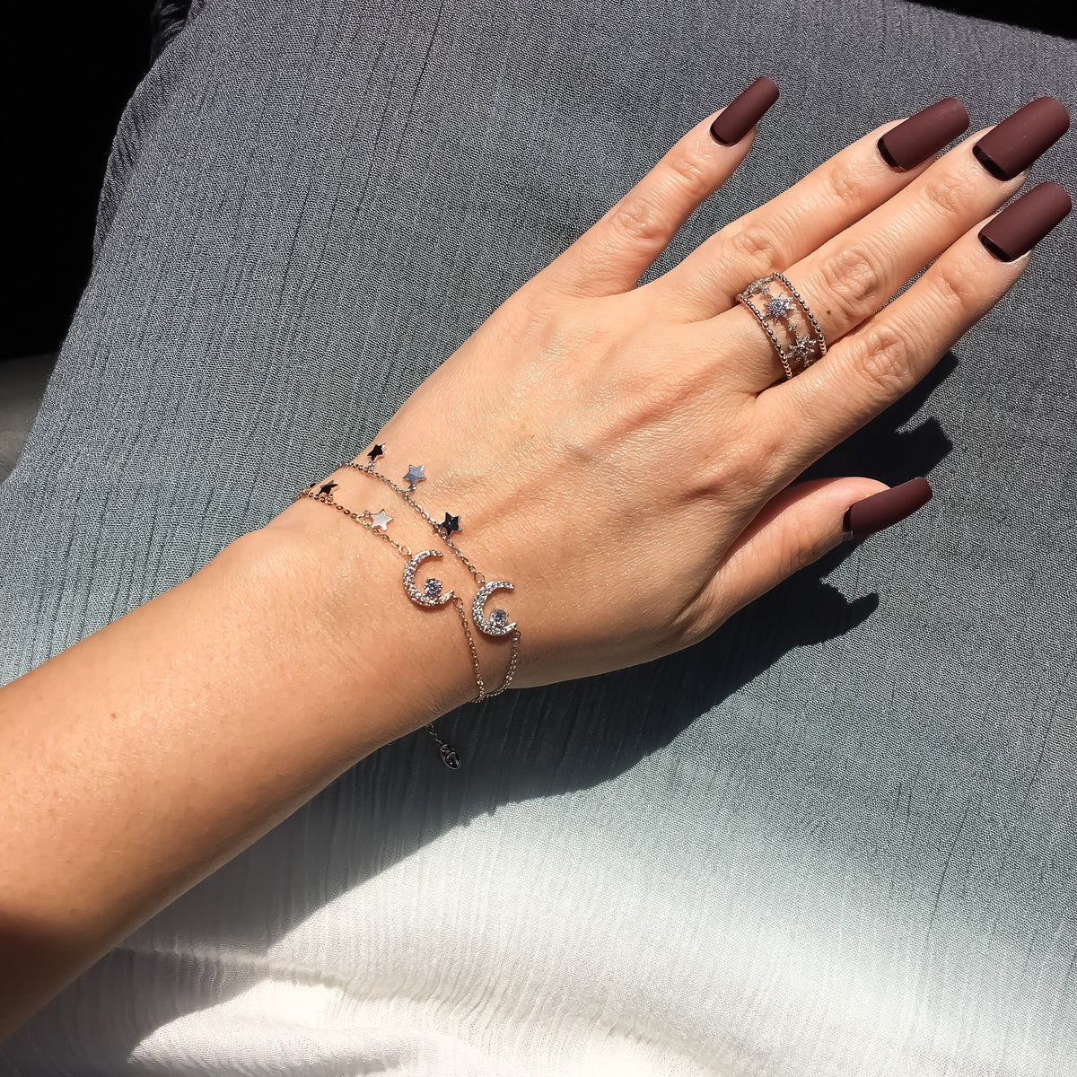 Moon and Stars Charm Bracelet - LAST CHANCE