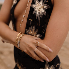 Two Toned Cuban Chain Bracelet