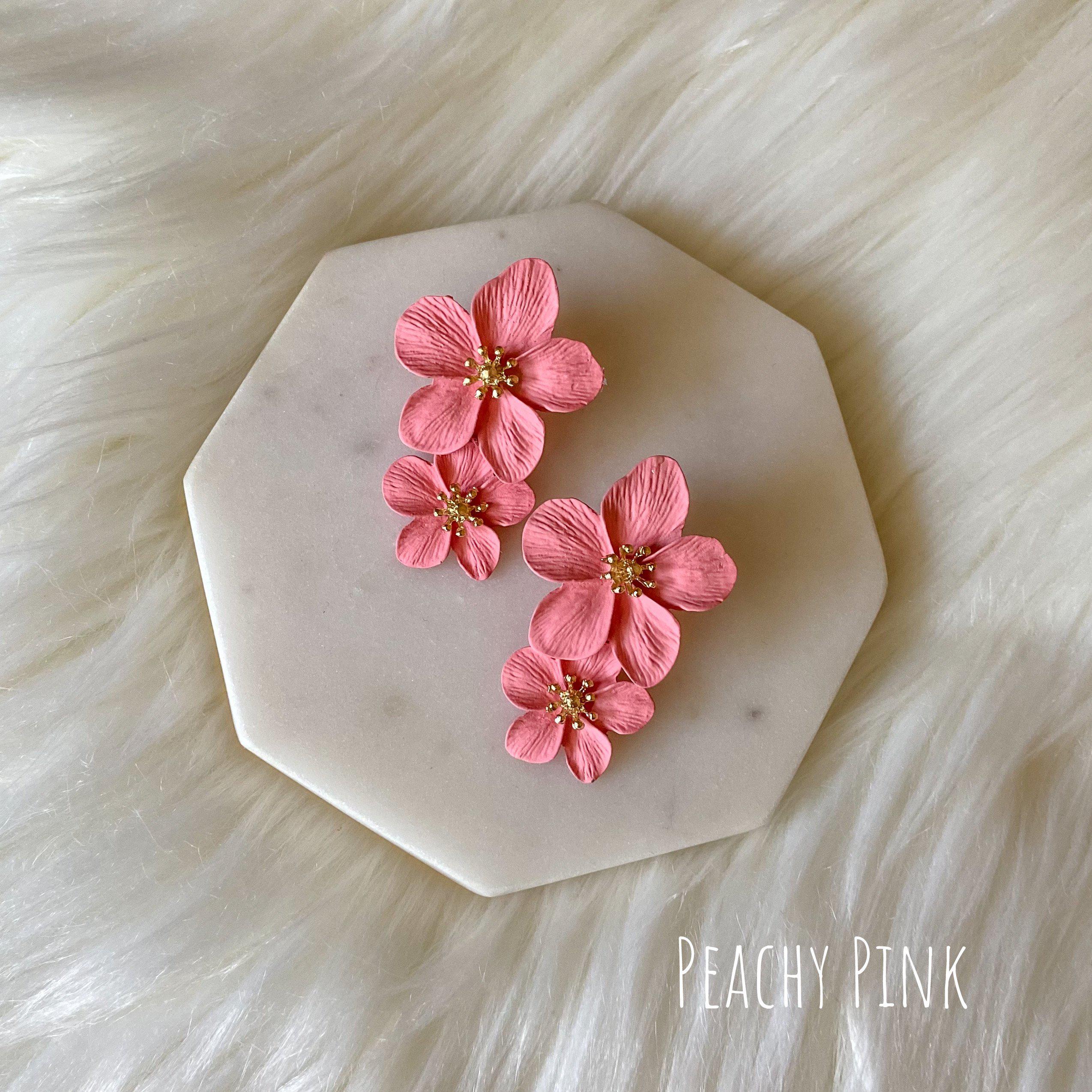 Hibiscus Flower Drop Earrings - LAST CHANCE!