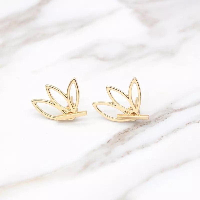 Flower Back Ear Jacket Earrings - LAST CHANCE!