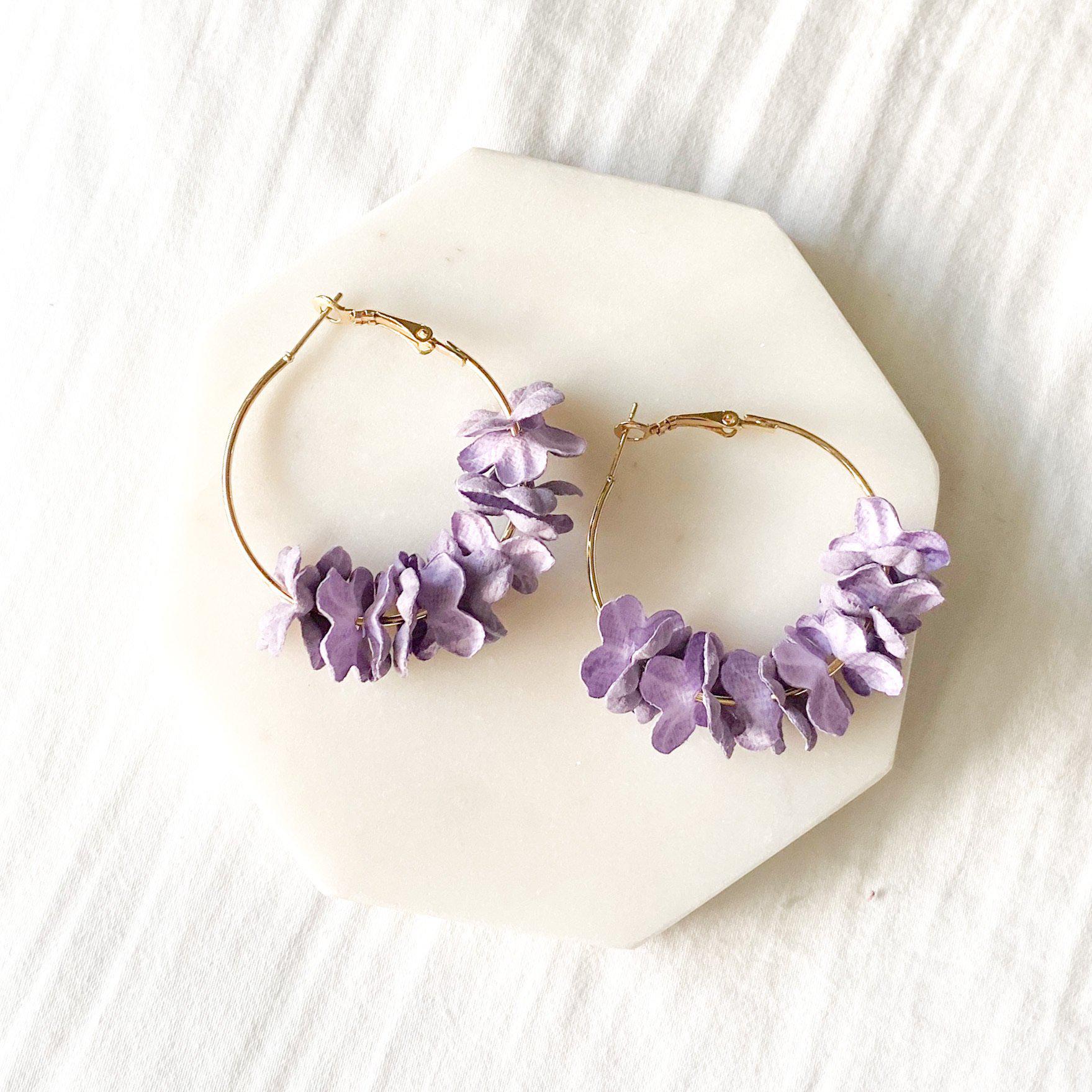 Anielle Flower Hoops Earrings