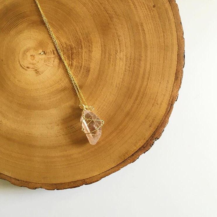 Raw Stone Crystal Necklace - LAST CHANCE/FINAL SALE