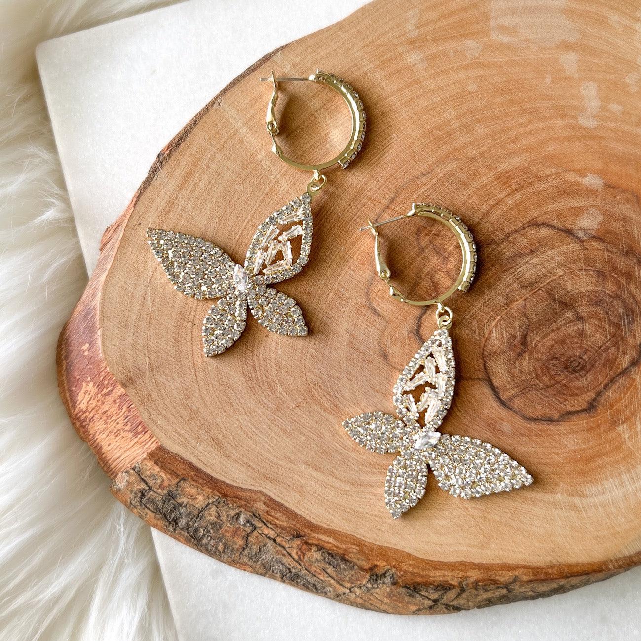 Papillion Butterfly Drop Earrings - LAST CHANCE!