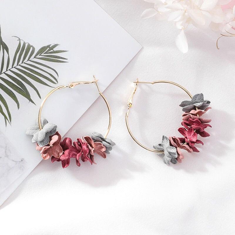 Anielle Flower Hoops Earrings